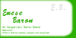 emese baron business card